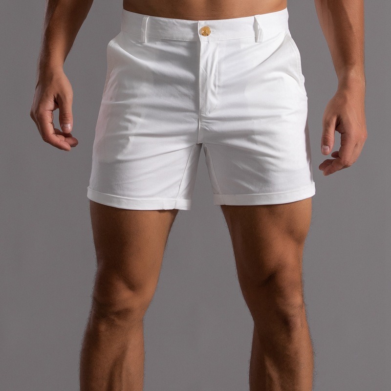 กางเกงขาสั้นชิโน่ทรงสลิมฟิตชาย - Shorts Chino Slim บทวิจารณ์และราคา