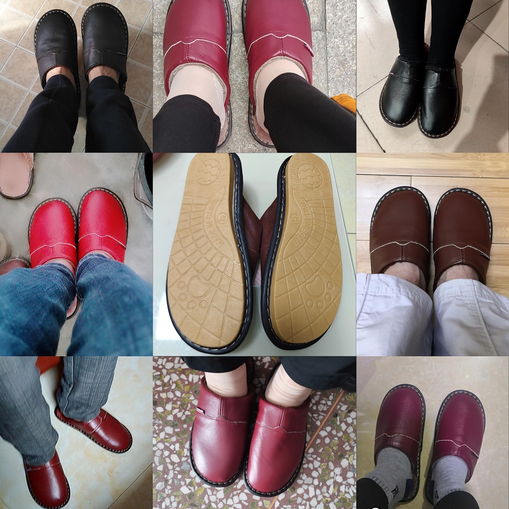 รองเท้าแตะหนังแท้แบรนด์โฮม สำห - Flip Flop Leather Men บทวิจารณ์และราคา
