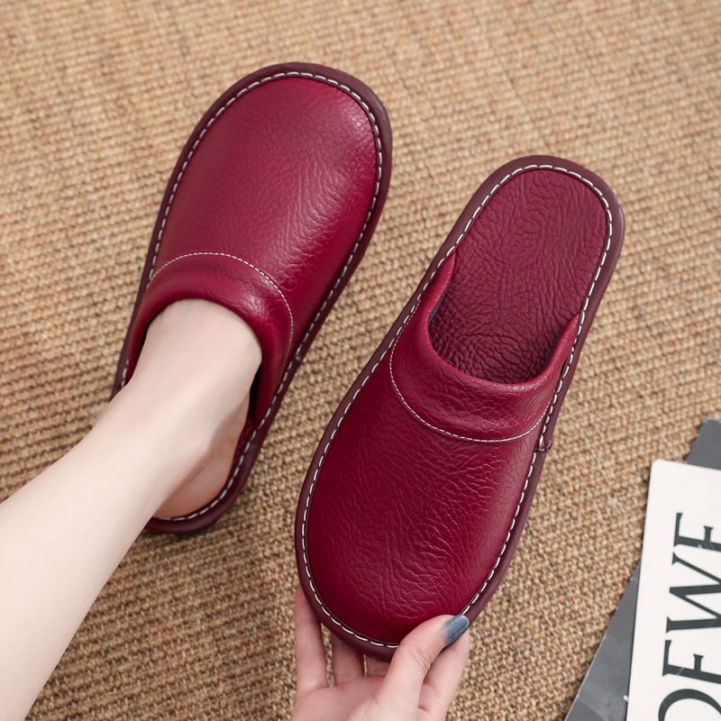 รองเท้าแตะหนังสำหรับบ้าน ผู้ชา - Flip Flop Leather Men บทวิจารณ์และราคา