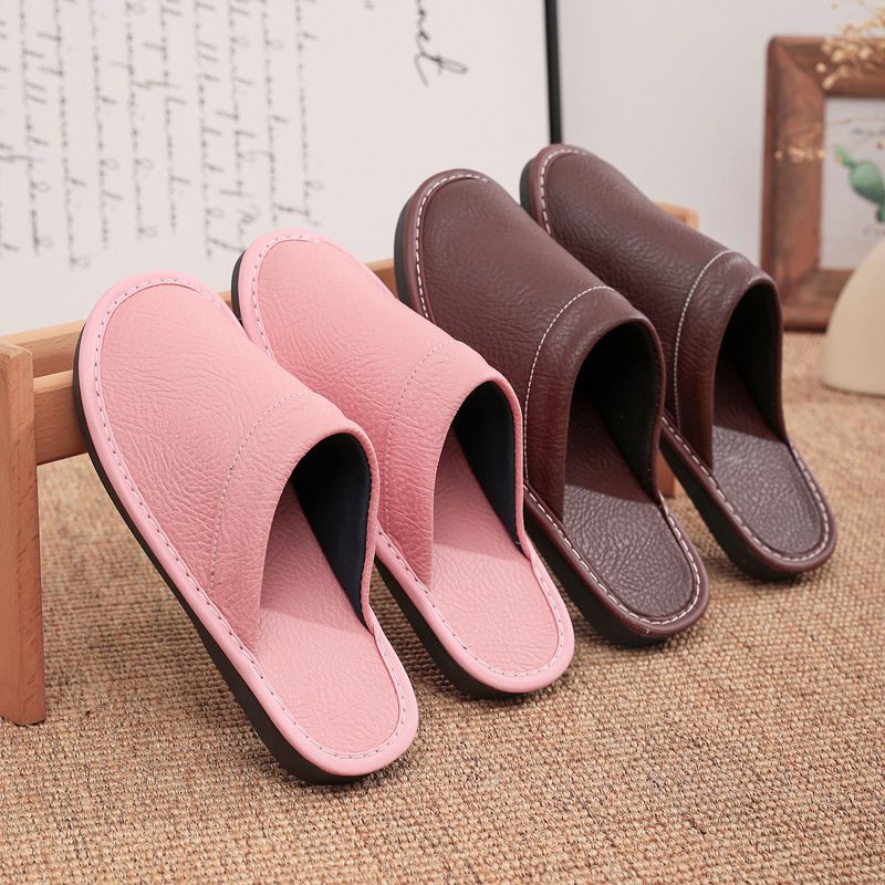 รองเท้าแตะหนังสำหรับบ้าน ผู้ชา - Flip Flop Leather Men บทวิจารณ์และราคา